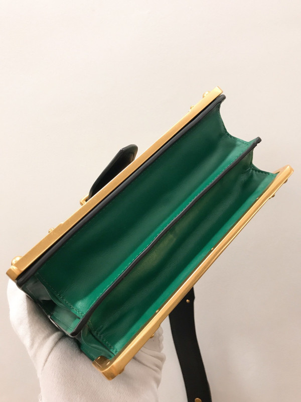 Pra*a cahier leather shoulder bag