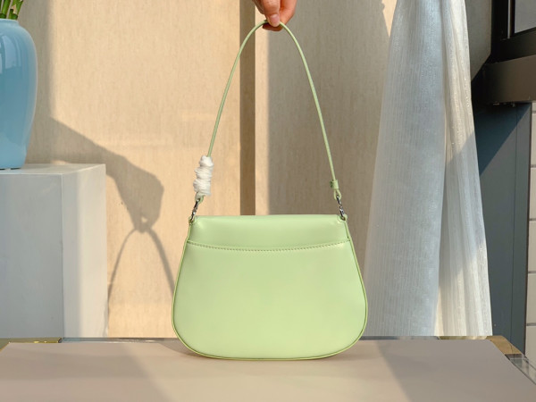 Pra*a cleo brushed leather shoulder bag with flap