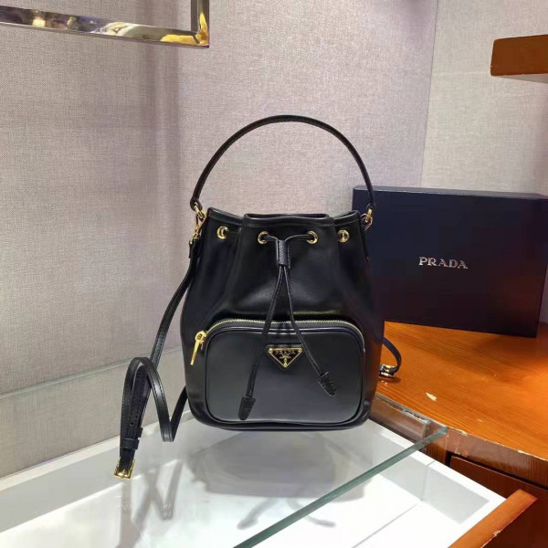 Pra*a duet leather shoulder bag