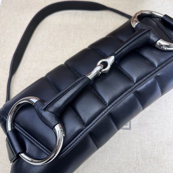 G*u*i horsebit chain big shoulder bag